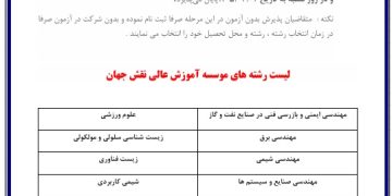 پذیرش بدون آزمون دانشجو در مقطع کارشناسی پیوسته